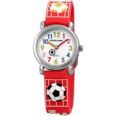 Excellanc 407050000032 Montre Femme Quartz Analogique Bracelet Plastique Rouge, Blanc/Rouge, sangle Excellanc 407050000032 Montre Femme Quartz Analogique Bracelet Plastique Rouge, Blanc/Rouge, sangle