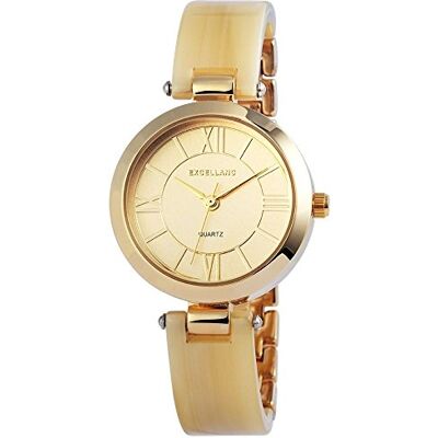 Excellanc 180904000002 Montre Femme Quartz Analogique Bracelet différents matériaux doré Excellanc 180904000002 Montre Femme Quartz Analogique Bracelet différents matériaux doré