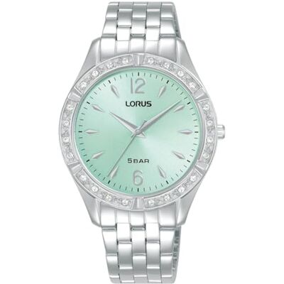 Lorus Montre bracelet SS pour femme Cadran turquoise pâle RG263WX9 Lorus Montre bracelet SS pour femme Cadran turquoise pâle RG263WX9