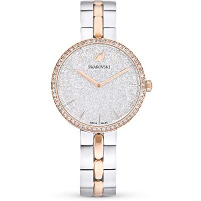Swarovski Montre Cosmopolitan, Fabriqué en Suisse, Bracelet en métal, Blanc, Finition mix de métal Swarovski Montre Cosmopolitan, Fabriqué en Suisse, Bracelet en métal, Blanc, Finition mix de métal