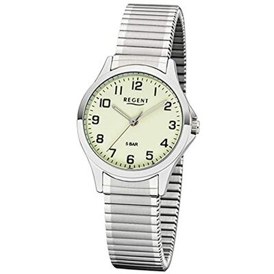 REGENT Miyota 2035 Montre analogique pour femme avec bracelet en acier inoxydable 12310164, argenté, Bracelet REGENT Miyota 2035 Montre analogique pour femme avec bracelet en acier inoxydable 12310164, argenté, Bracelet