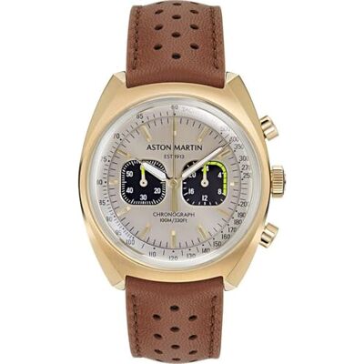 Aston Martin Racing ASTON MARTIN AML Timeless MTTS2 Montre chronographe pour homme, marron, lanière Aston Martin Racing ASTON MARTIN AML Timeless MTTS2 Montre chronographe pour homme, marron, lanière