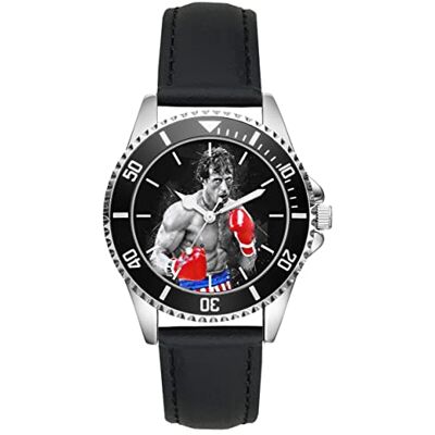 KIESENBERG L-21225 Montre pour homme avec boîtier Rocky Fan Cadeau analogique à quartz Bracelet en cuir, argenté, sangle KIESENBERG L-21225 Montre pour homme avec boîtier Rocky Fan Cadeau analogique à quartz Bracelet en cuir, argenté, sangle