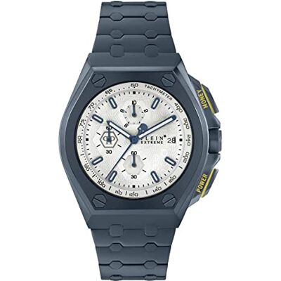 Philipp Plein Montre analogique à quartz pour homme avec bracelet en acier inoxydable PWGAA0721, bleu, Bracelet Philipp Plein Montre analogique à quartz pour homme avec bracelet en acier inoxydable PWGAA0721, bleu, Bracelet