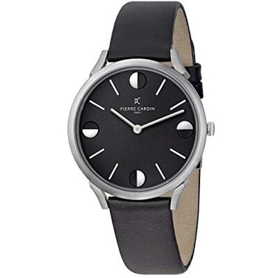 Pierre Cardin Montre Unisexe Analogique Quartz Pigalle Half Moon, Noir, sangle Pierre Cardin Montre Unisexe Analogique Quartz Pigalle Half Moon, Noir, sangle