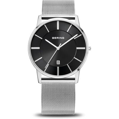 BERING Hommes Analogique Quartz Classic Collection Montre avec Bracelet en Acier Inoxydable & Verre Saphir 13139-002 BERING Hommes Analogique Quartz Classic Collection Montre avec Bracelet en Acier Inoxydable & Verre Saphir 13139-002