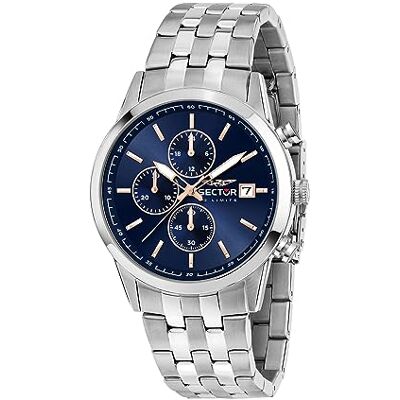 Sector No Limits Montre Homme Chronographe Analogique 660 Collection R3273617005, gris, 41.00 mm, Bracelet Sector No Limits Montre Homme Chronographe Analogique 660 Collection R3273617005, gris, 41.00 mm, Bracelet