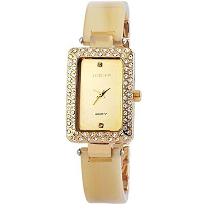 Excellanc 150804000033 Montre Femme Quartz Analogique Bracelet différents matériaux doré Excellanc 150804000033 Montre Femme Quartz Analogique Bracelet différents matériaux doré