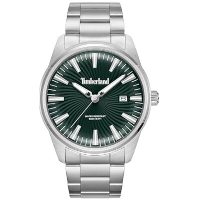 Timberland Birch Road Cadran vert Bracelet en acier inoxydable Montre analogique pour hommes, 45mm Timberland Birch Road Cadran vert Bracelet en acier inoxydable Montre analogique pour hommes, 45mm