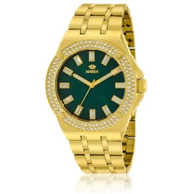Marea Montre pour femme B41422/5 en acier doré Cadran vert foncé, 40 mm, quartz Marea Montre pour femme B41422/5 en acier doré Cadran vert foncé, 40 mm, quartz