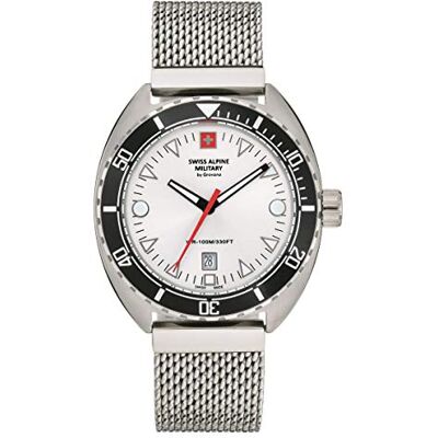 Alpine 7066.1132SAM Montre analogique à quartz pour homme en acier inoxydable, Bracelet Alpine 7066.1132SAM Montre analogique à quartz pour homme en acier inoxydable, Bracelet