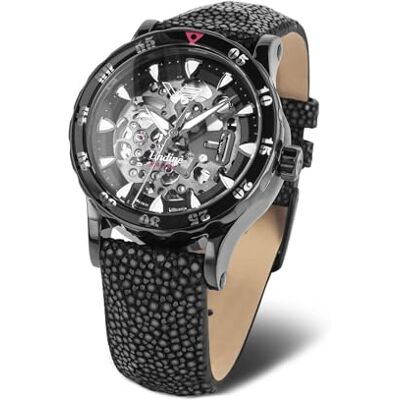 Vostok Europe Montre analogique automatique pour femme avec cadran noir NH72-515D766 Vostok Europe Montre analogique automatique pour femme avec cadran noir NH72-515D766