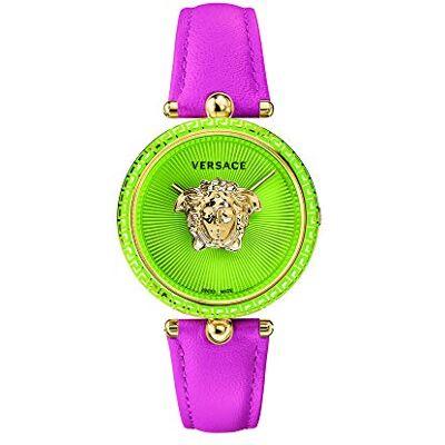 Versace Montre Femme Palazzo Empire Cuir Blanc Or Acier 39mm VCO04 0017 Versace Montre Femme Palazzo Empire Cuir Blanc Or Acier 39mm VCO04 0017