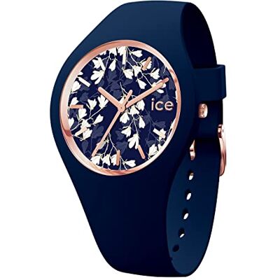 ICE-WATCH ICE flower Blue lily Montre bleue pour femme avec bracelet en silicone 020511 (Small) ICE-WATCH ICE flower Blue lily Montre bleue pour femme avec bracelet en silicone 020511 (Small)