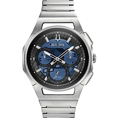 Bulova Bracelet Homme Curv 96A205, Argenté., 44 mm, Bracelet Bulova Bracelet Homme Curv 96A205, Argenté., 44 mm, Bracelet