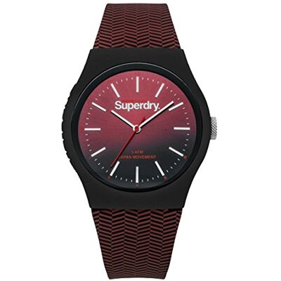 Superdry Montre à quartz analogique pour femme avec bracelet en silicone SYG184RB, Bracelet Superdry Montre à quartz analogique pour femme avec bracelet en silicone SYG184RB, Bracelet