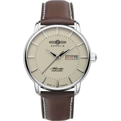 Zeppelin Atlantic 8470 Montre automatique pour homme 24 h, argenté, bracelet Zeppelin Atlantic 8470 Montre automatique pour homme 24 h, argenté, bracelet