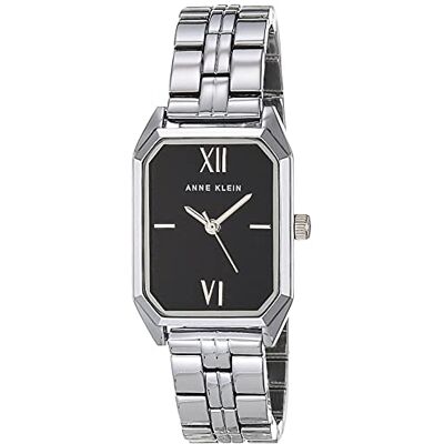Anne Klein Women's Bracelet Watch,Silver/Black Anne Klein Women's Bracelet Watch,Silver/Black