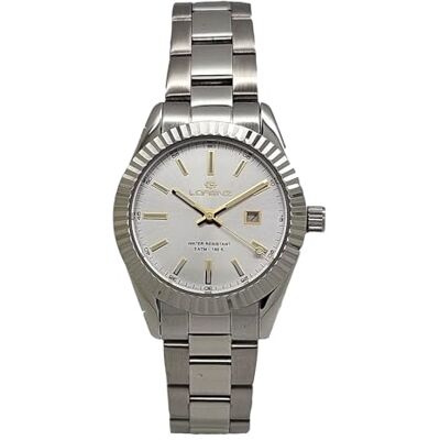 Lorenz Genève 28190AA Montre élégante pour femme Montre à quartz avec boîtier et bracelet en acier Lorenz Genève 28190AA Montre élégante pour femme Montre à quartz avec boîtier et bracelet en acier