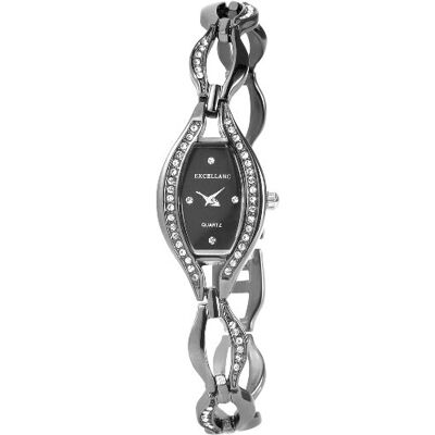 Excellanc 152571000017 Montre Femme Quartz Analogique Bracelet Alliage Gris, Noir/Gris, sangle Excellanc 152571000017 Montre Femme Quartz Analogique Bracelet Alliage Gris, Noir/Gris, sangle