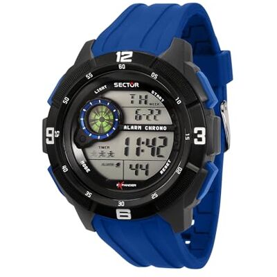 Sector No Limits Montre pour Homme, Collection EX-04, en Plastique, Silicone, avec Bracelet en Silicone R3251535002, Bleu, sangle Sector No Limits Montre pour Homme, Collection EX-04, en Plastique, Silicone, avec Bracelet en Silicone R3251535002, Bleu, sangle