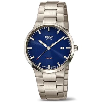 Boccia 3652-02 Montre solaire analogique pour femme avec bracelet en titane, argenté, Bracelet Boccia 3652-02 Montre solaire analogique pour femme avec bracelet en titane, argenté, Bracelet