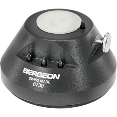 Bergeon 6730 Socle pour vis et dévissage de bracelet de montre avec 4 lames de tournevis Outil d'horloger Bergeon 6730 Socle pour vis et dévissage de bracelet de montre avec 4 lames de tournevis Outil d'horloger