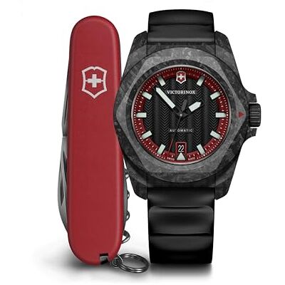 Victorinox 242024.1 I.N.O.X. Auto LE 41, cadran BLK, BLK Rubber str, Noir Victorinox 242024.1 I.N.O.X. Auto LE 41, cadran BLK, BLK Rubber str, Noir