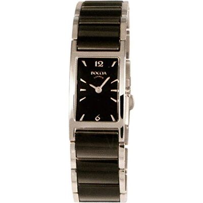 Boccia 3201-02 Montre Femme Quartz Analogique Bracelet différents matériaux Noir, Noir/Noir, bracelet Boccia 3201-02 Montre Femme Quartz Analogique Bracelet différents matériaux Noir, Noir/Noir, bracelet