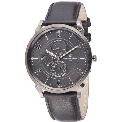 Pierre Cardin Montre Homme Multi-Cadrans Quartz Pigalle Boulevard, Noir, bracelet Pierre Cardin Montre Homme Multi-Cadrans Quartz Pigalle Boulevard, Noir, bracelet