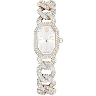 Swarovski Montre Femme Quartz Analogique Bracelet Acier Inoxydable 5711710, Blanc/or rose, Classique Swarovski Montre Femme Quartz Analogique Bracelet Acier Inoxydable 5711710, Blanc/or rose, Classique