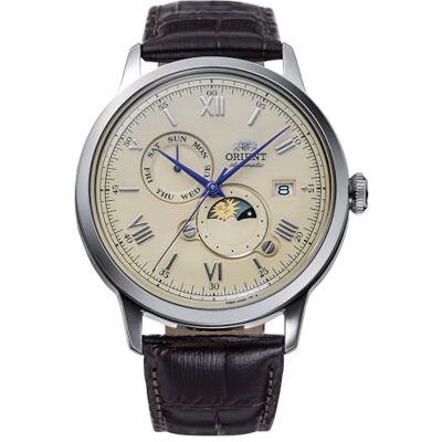 Orient Classic Bambino Sun & Moon – Montre pour homme automatique et à remontage manuel mécanique classique Orient Classic Bambino Sun & Moon – Montre pour homme automatique et à remontage manuel mécanique classique