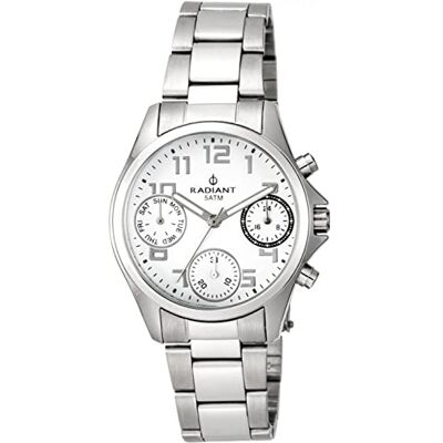 Radiant Mixte Adulte Chronographe Quartz Montre avec Bracelet en Acier Inoxydable RA385703, Argent Métallique, sangle Radiant Mixte Adulte Chronographe Quartz Montre avec Bracelet en Acier Inoxydable RA385703, Argent Métallique, sangle