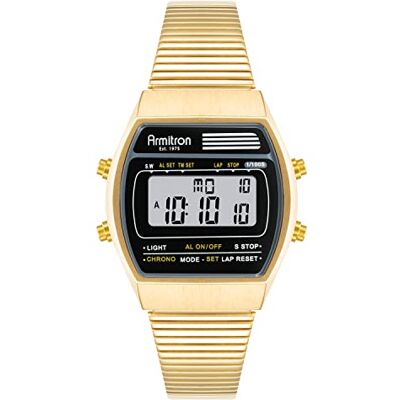 Armitron Sport Retro 40/8487 Montre chronographe numérique pour homme, doré, Chronographe, numérique Armitron Sport Retro 40/8487 Montre chronographe numérique pour homme, doré, Chronographe, numérique