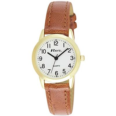 Ravel Montre à quartz unisexe pour tous les jours avec affichage des minutes à points, mouvement à quartz analogique, R0132C Ravel Montre à quartz unisexe pour tous les jours avec affichage des minutes à points, mouvement à quartz analogique, R0132C