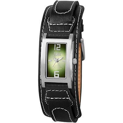 Excellanc Just Watches 48-S9253GR Montre Femme Quartz Analogique Bracelet Cuir Noir Excellanc Just Watches 48-S9253GR Montre Femme Quartz Analogique Bracelet Cuir Noir