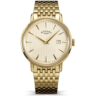 Rotary Montre bracelet en acier inoxydable plaqué or 1895 pour homme Rotary Montre bracelet en acier inoxydable plaqué or 1895 pour homme