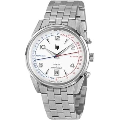 Lip Montre Himalaya 40 mm Courage Acier, bracelet Lip Montre Himalaya 40 mm Courage Acier, bracelet