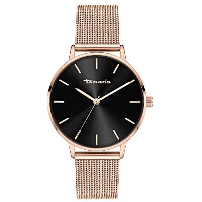 Tamaris Montre bracelet, or rose/noir, One Size, Bracelet Tamaris Montre bracelet, or rose/noir, One Size, Bracelet