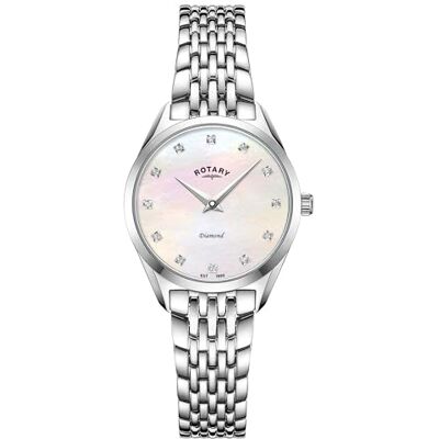 Rotary LB08010-07-D Dames ultraslank horloge Rotary LB08010-07-D Dames ultraslank horloge