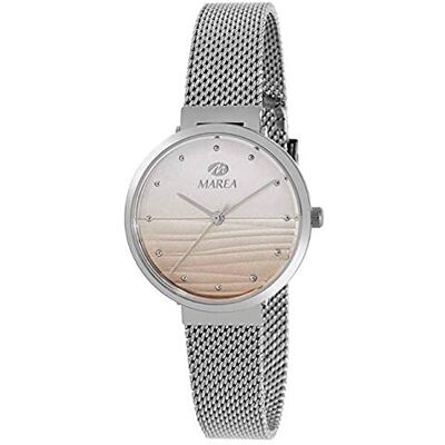 Marea montre en Acier Analogique Femme b54163/4 avec maille Milanaise et cadran Rose clair Marea montre en Acier Analogique Femme b54163/4 avec maille Milanaise et cadran Rose clair
