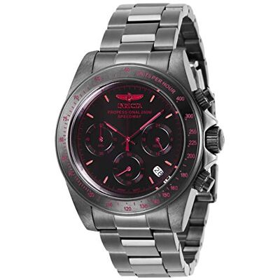 Invicta Speedway 27771 Montre Homme Entanche Analogique mouvement à quartz acier inoxydable avec cadran noir 39mm Invicta Speedway 27771 Montre Homme Entanche Analogique mouvement à quartz acier inoxydable avec cadran noir 39mm