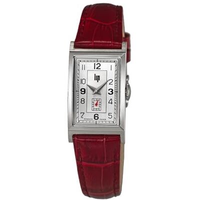 Lip Churchill T18 Montre bracelet en cuir effet crocodile rouge Lip Churchill T18 Montre bracelet en cuir effet crocodile rouge