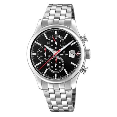 Festina Montre chronographe à quartz pour homme avec bracelet en acier inoxydable F20374/3, Bracelet Festina Montre chronographe à quartz pour homme avec bracelet en acier inoxydable F20374/3, Bracelet