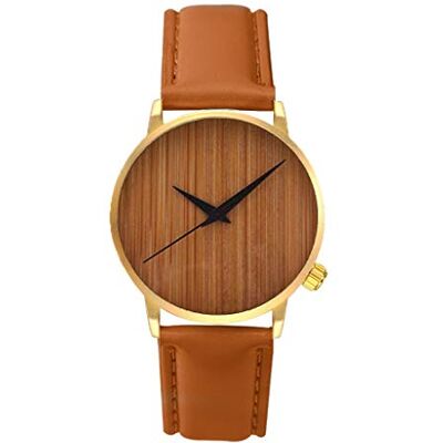 INGRAX Montres Montre pour Femmes Montre-Bracelet en Bambou Mode Décontractée Horloge Bracelet en Cuir Montres Rondes Montre en Bois, Brown INGRAX Montres Montre pour Femmes Montre-Bracelet en Bambou Mode Décontractée Horloge Bracelet en Cuir Montres Rondes Montre en Bois, Brown