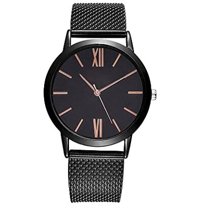 INGRAX Montres Montres à Aimant Numérique pour Femmes Hommes Or Bracelet en Silicone Montres Femme Grand Cadran Rond Montre Noir Casual Montre à Quartz pour Dames Hommes, E, bracelet INGRAX Montres Montres à Aimant Numérique pour Femmes Hommes Or Bracelet en Silicone Montres Femme Grand Cadran Rond Montre Noir Casual Montre à Quartz pour Dames Hommes, E, bracelet