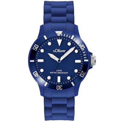 s.Oliver Unisex-Armbanduhr Analog Silikon SO-2577-PQ bleu s.Oliver Unisex-Armbanduhr Analog Silikon SO-2577-PQ bleu