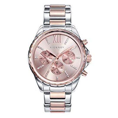 Viceroy Montre multifonction en acier rose pour femmes 40930-73 Viceroy Montre multifonction en acier rose pour femmes 40930-73