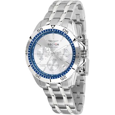 Sector No Limits Montre chronographe à quartz pour homme avec bracelet en acier inoxydable R3273962003, gris, Bracelet Sector No Limits Montre chronographe à quartz pour homme avec bracelet en acier inoxydable R3273962003, gris, Bracelet