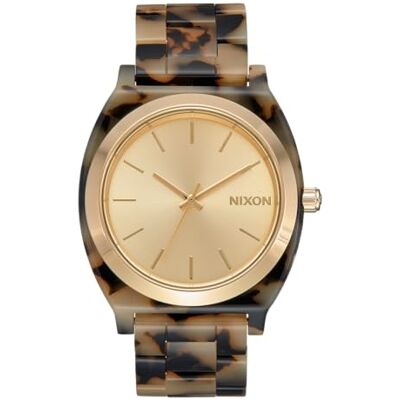 NIXON Time Teller Acetate Montre à quartz analogique pour femme avec bracelet en acétate, Crème Tortoise, One Size, Bracelet NIXON Time Teller Acetate Montre à quartz analogique pour femme avec bracelet en acétate, Crème Tortoise, One Size, Bracelet
